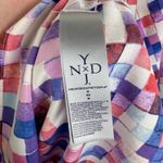 NYDJ Geometric Tunic Top Medium Multicolor 3/4 Sleeve Lightweight Office Bold Photo 4