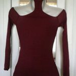 Forever 21 NWT Off The Shoulder Choker BURGUNDY Top Photo 5