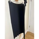 Free People  Boderline Midi Wrap Skirt Black Ribbed Size Large Y2K Photo 8