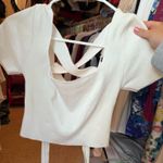 fab'rik  Cropped White Tee Photo 0