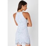 Lulus Lulu’s Love Poem Light Blue Lace Mini Dress size small Photo 1