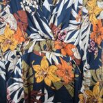 Lulus Take a Holiday Navy Blue Tropical Print Maxi Kimono Style Dress Sz S NWT Photo 6