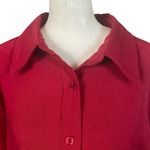 Denim & Co . women's large red long sleeve collared button down shacket Photo 5