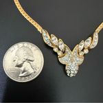 Vintage A&S ATTWOOD & SAWYER Clear Swarovski Crystal Necklace & Earrings w/ Box Gold Photo 12