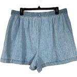 Madewell X-Large Jean Shorts Pull-On Pleated Front Pockets Hi-Rise Light Wash Photo 1