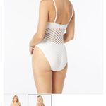 Carmen Marc Valvo NWT $98 White Crochet One-Piece Swimsuit 14 Photo 6