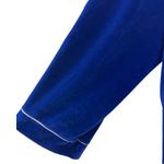 Heather L blue velour embroidered zip front robe vintage housecoat lounge sleep Size L Photo 7