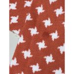 Orvis  Star Knit Burnt Orange Zip Front Cardigan size Medium Photo 9