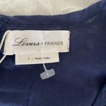 Lovers + Friends Navy Eyelit Ruffle Mini Dress Photo 7