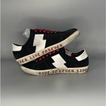 Amiri Viper Sneakers Black Suede Red Glitter LIVE FOREVER EU 38 Unisex Size 7 Photo 6