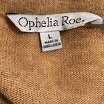 Ophelia Roe‎ Women Size Large Burnt Orange Long Sleeve Pullover Polo Sweater Photo 5