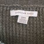 American Eagle Outfitters Whoa So Soft Waffle Knit Henley Sweater Olive Green M Photo 1