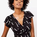 Loft Brushstroke Knotted Swing black and white Dress Size XL Photo 2