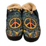 Yes We Vibe Sunflower Peace Hippie Fuzzy Fur Slip On Sneaker M5 W6.5 Size 6.5 Photo 1