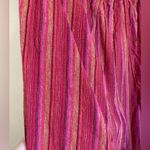 Drew 🌞Anthro Emerson Red Striped Linen Blend Strapless Split Leg Jumpsuit Photo 7