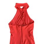 Bebe  high neck halter criss cross back Bodycon dress Photo 6