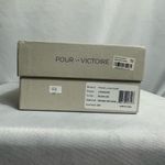 Pour La Victoire  Cennasp Pumps Black Suede Patent Heels 8M Box & Dust Bag Photo 5