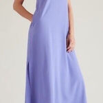 Athleta Arrival Dress NWT size Large Tall Adonis Blue Lilac Maxi Sundress Photo 0