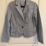 Tommy Hilfiger Women’s Blue & White Striped Blazer Size Medium Photo 0