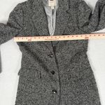 J.Crew  Tweed Topcoat Coat‎ Womens Size 2 Grey Black H1493 Photo 5