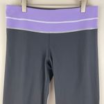 Lululemon Grey Lavender Purple Reversible Groove Crop Athletic Workout Leggings Photo 1