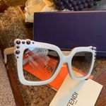 Fendi Authentic  52 Butterfly crystals acetate sunglasses Photo 6