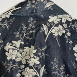 Tommy Bahama Silk Floral Print Bolero Jacket Women's Medium Black Ivory Blazer Photo 11