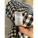 Michael Kors  MK Wrap Top Black & White‎ Size 10 Long Sleeves  Gingham Photo 1