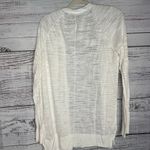 Loft White Open Front Cardigan Sweater Light Weight Long Sleeve Lg Photo 2