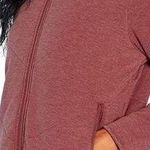 Three Dots [] Red Quilted Knit Fleece Mock Neck Full Zip Jacket Size Medium M Photo 1