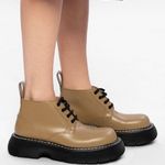 Bottega Veneta beige ‘The Bounce’ platform Ankle Boots Size 39 Photo 0