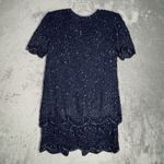 Brilliante by JA Dress Womens Medium Petite Blue Beaded Layered‎ Party Formal Size undefined Photo 1