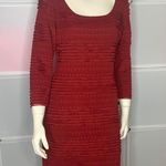 Max Studio  3/4 Sleeve BodyCon Ruffle Dress Size Medium Photo 0