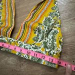 Free People NWOT HALTER CROP TOP SCARF TOP SZ SMALL FLORAL YELLOW GREEN Photo 3