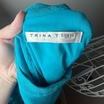 Trina Turk  Womens Party Dress Size 2 Blue Amado Cold Shoulder Summer Daytime Photo 6