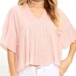 Lulus Lulu’s Love for You Blush Pink Pleated Top size Large EUC Photo 0