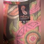 PRIYA EMBELLISHED SWIMSUIT COVER Size 40/Large adjustable waist long sleeve NWOT Orange Photo 9