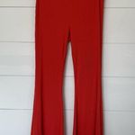 Aerie Women’s Large Orange Ribbed Flare Pants Photo 0
