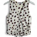 American Vintage vintage 90s 1990s retro aesthetic  Cream and blue geometric print vest Photo 0