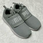 Puma Tennis Shoe Sneaker Velcro Strap Lace Up Gray US Womens Size 8.5 Photo 0