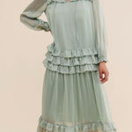 Current Air Anthropologie Layered Ruffle Midi Dress Photo 0