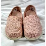 Toms Alpargata Ballet Pink Basket Weave Lace Shoe 7.5 Photo 6