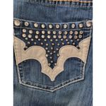 Liuces Jeans Womens Size 18 Slim Fit Rhinestones Embellish Rise Western Cowgirl Blue Photo 8