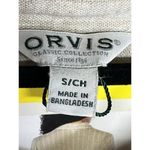 Orvis New Women's Taupe Tan Stripe Linen Button Down Shirt Size Small Photo 4