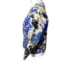 Coldwater Creek  Blue Graphic Print 3/4 Sleeve Jacket Blazer Sz L Photo 3