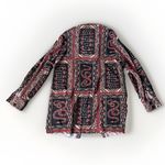 Farm Rio snake scarves pleated shirt XS Oversized Seersucker Graphic Top Photo 8