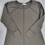Cloud Chaser Sweater Dress Womens 2X Brown Olive Seamed A-line Pull On Midi Photo 3