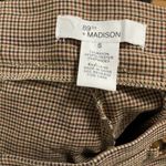 NWOT 89th and madison brown plaid slim trouser knit pants size small Photo 3