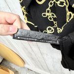 ZARA Knit Sweater Women Size Small Black Gold Chain Printer Crewneck Long Sleeve Photo 2