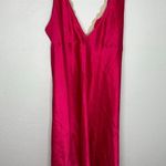 Victoria's Secret  Satin Slip Short Nightgown Size Large Pink Lace Nighty Pajamas Photo 1